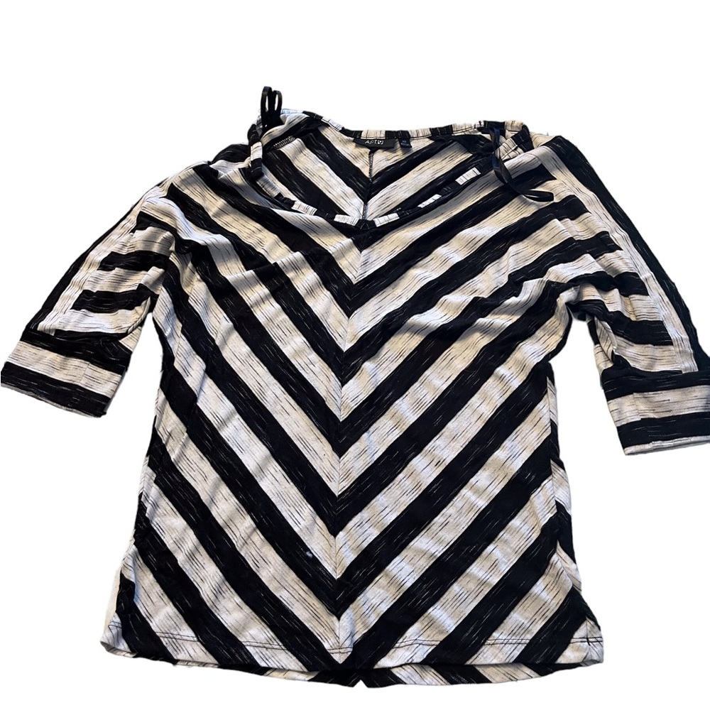 VINTAGE APT 9 CHEVRON SHIRT KNIT TOP XS
